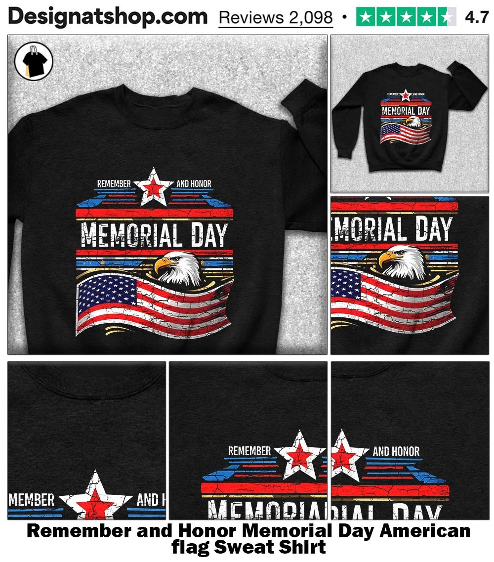 Memorial Day T-Shirts Proud American Flag Remember Tees