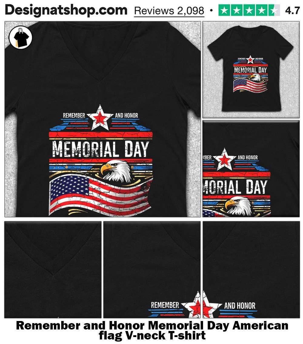 Memorial Day T-Shirts Proud American Flag Remember Tees