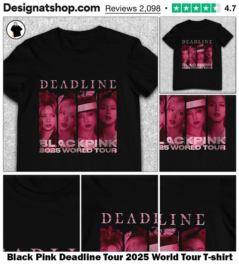 BLACKPINK DEADLINE WORLD TOUR Tシャツ LOGO Blackpink Deadline World Tour 2025 T-Shirt Official Concert