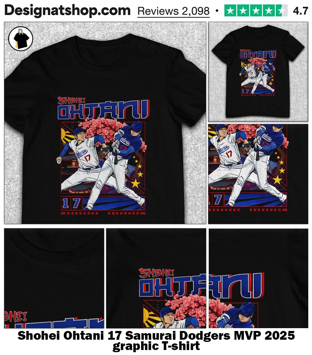 Shohei Ohtani 17 Samurai Dodgers MVP 2025 graphic shirt
