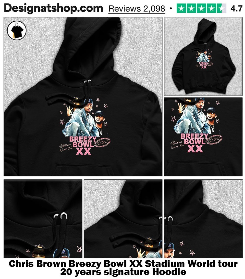 Sweat à Capuche Chris Brown Breezy Bowl XX Tour, Sweat-shirt Album Chris Brown, Cadeau De Fan Chris Brown, Produits Dérivés Chris Brown - France