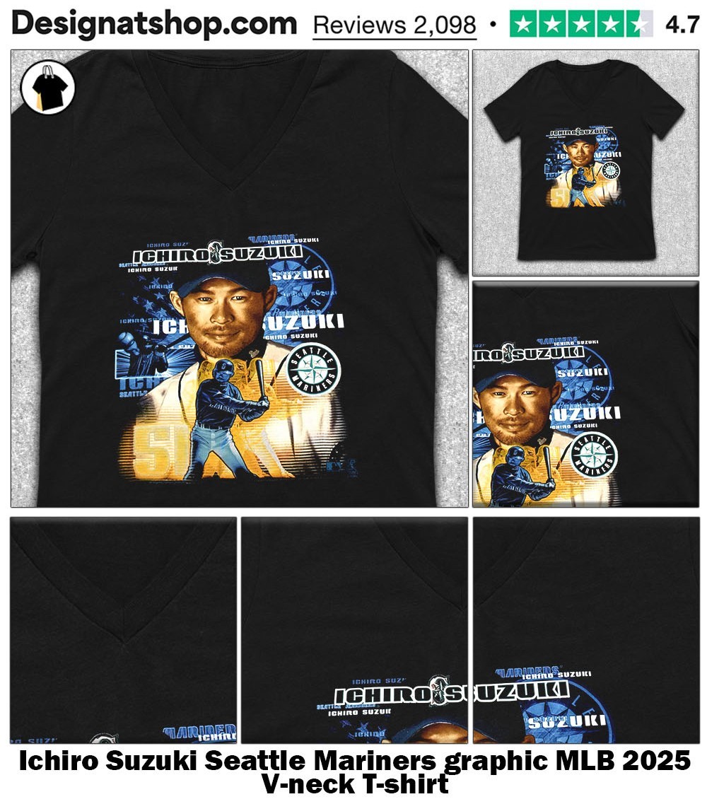 Ichiro Suzuki Seattle Mariners graphic MLB 2025 shirt