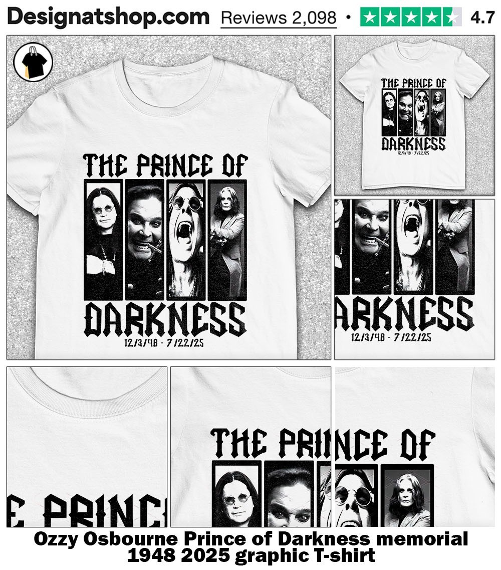 Ozzy Osbourne Prince of Darkness memorial 1948 2025 graphic