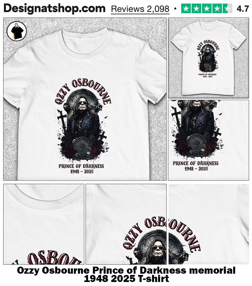 Ozzy Osbourne Prince of Darkness memorial 1948 2025 shirt