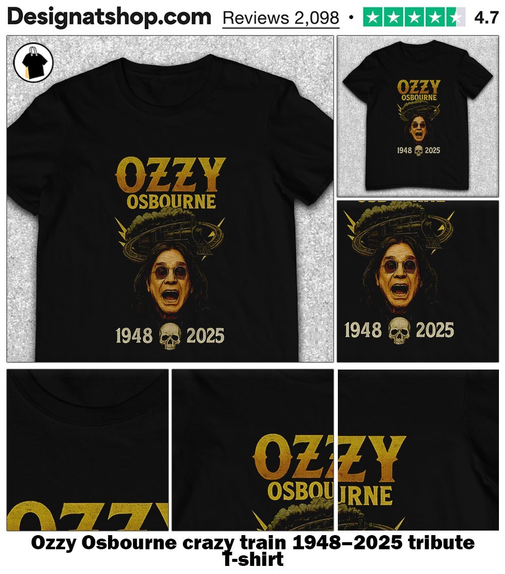 Ozzy Osbourne crazy train 1948–2025 tribute shirt, hoodie