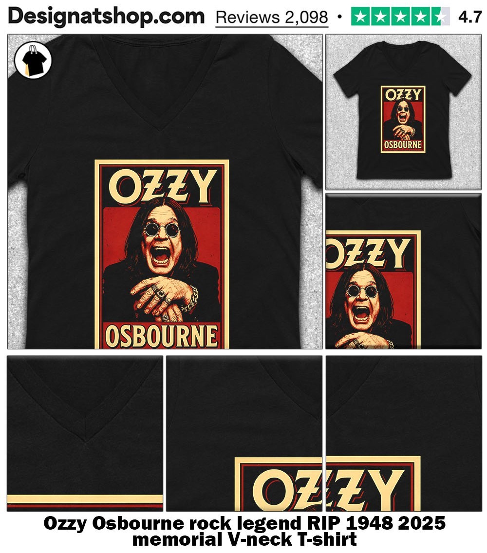 Ozzy Osbourne rock legend RIP 1948 2025 memorial shirt