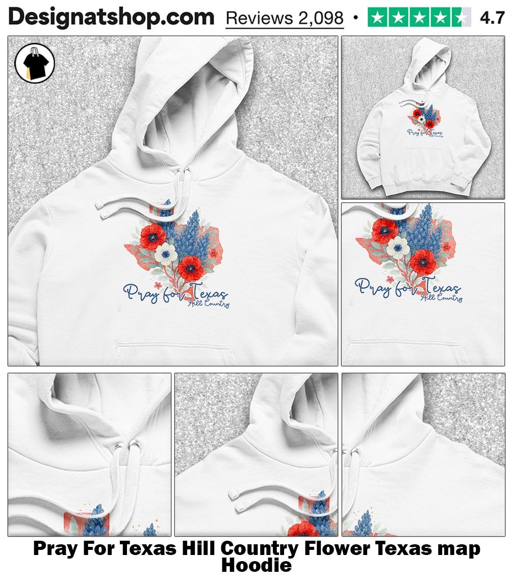 Pray For Texas Hill Country Flower Texas map shirt, hoodie