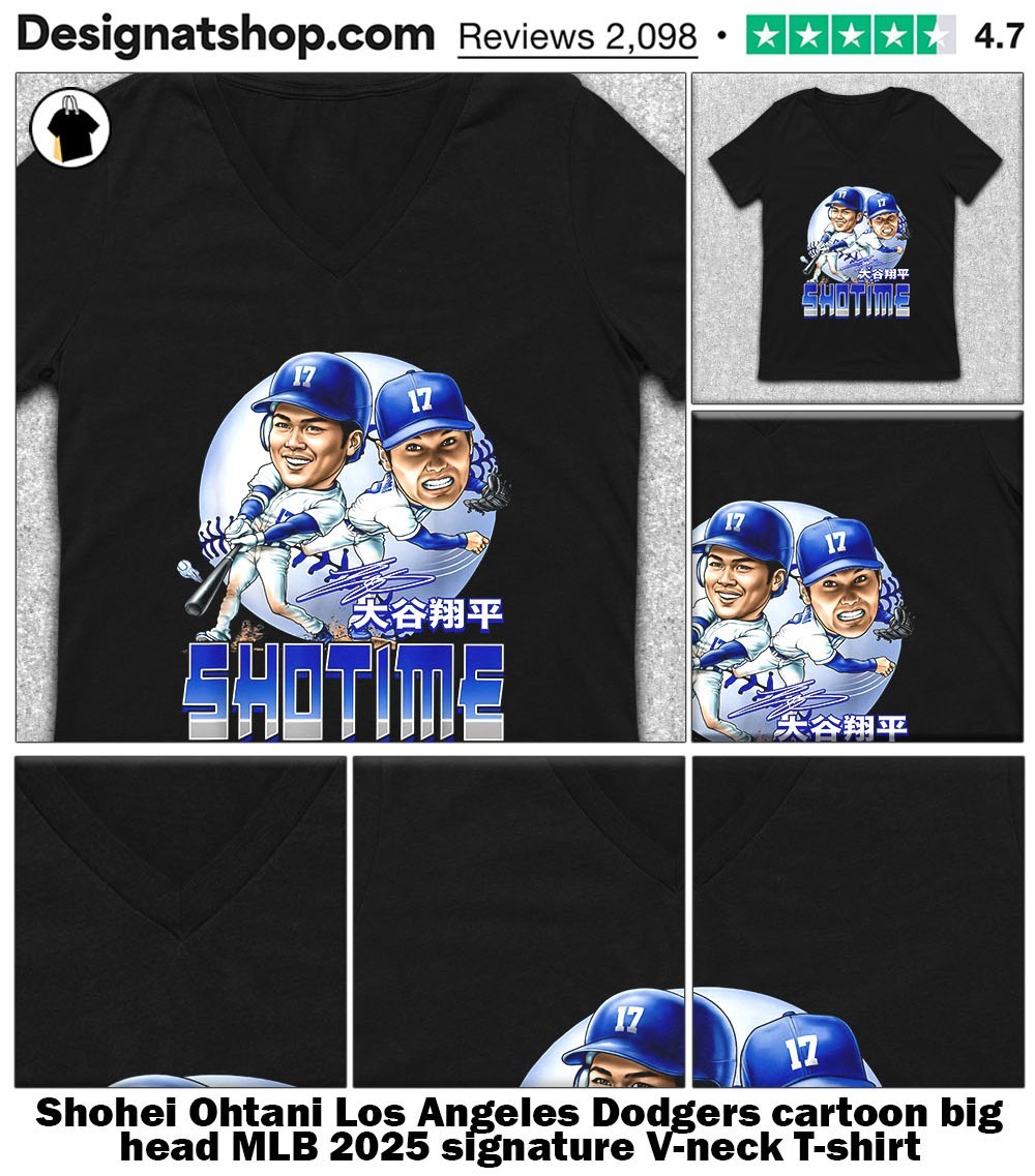 Shohei Ohtani Los Angeles Dodgers cartoon big head MLB 2025