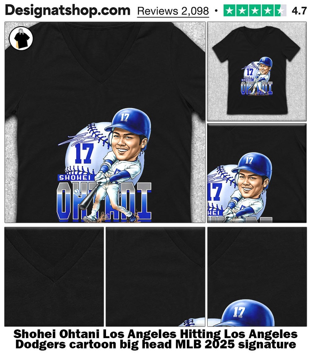 MR CARTOON DODGERS SHOHEI OHTANI TEE 青 Shohei Ohtani - LA Dodgers x MC Blue T-Shirt – Toons Mart