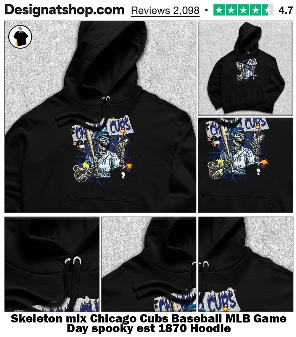Skeleton mix Chicago Cubs Baseball MLB Game Day spooky est