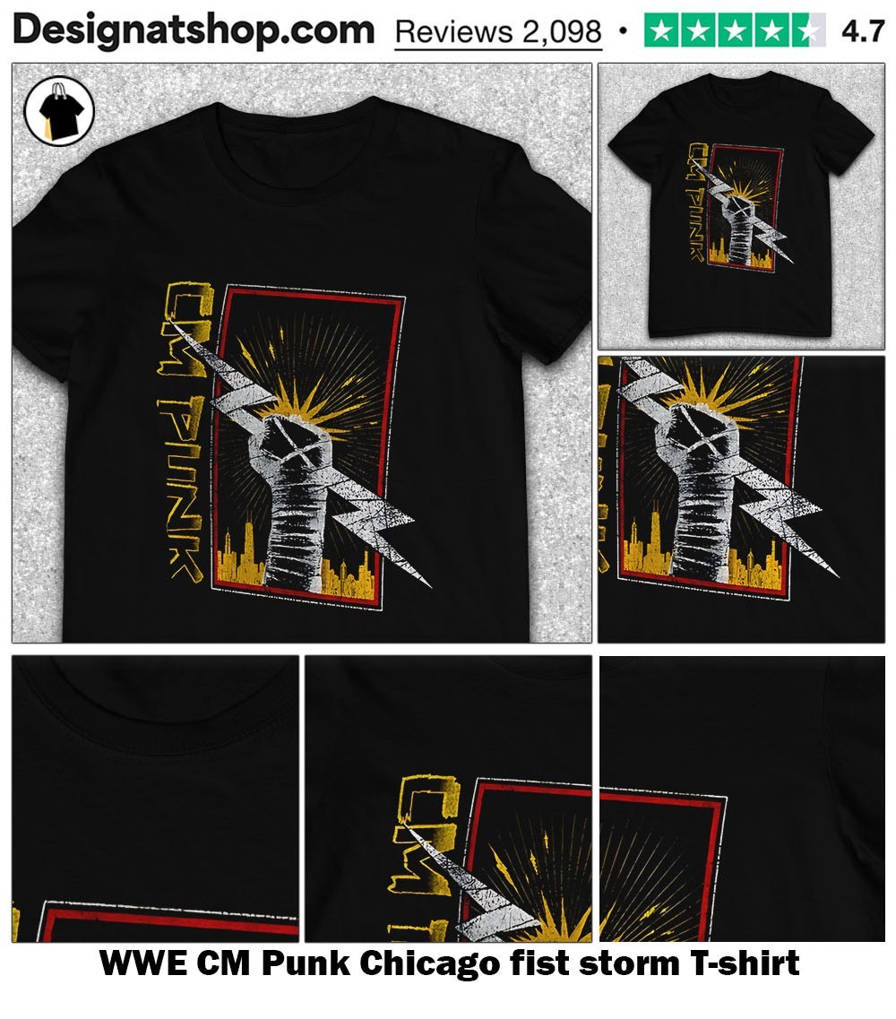 Lサイズ　新品　WWE プロレス　Tシャツ　CMパンク　CHICAGO FIST Men's Black CM Punk Chicago Fist Raglan T-Shirt