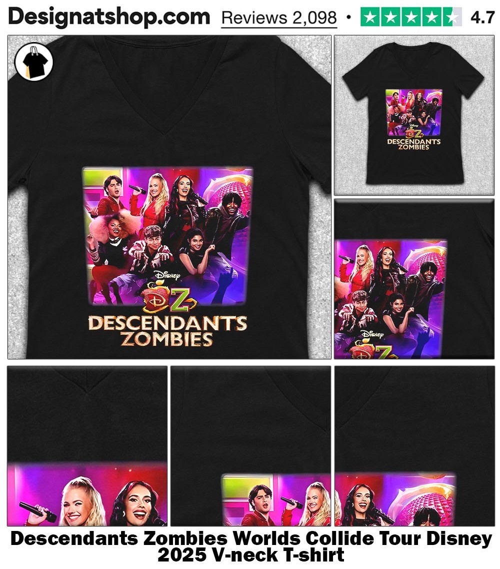 Descendants Zombies Worlds Collide Tour Disney 2025 shirt