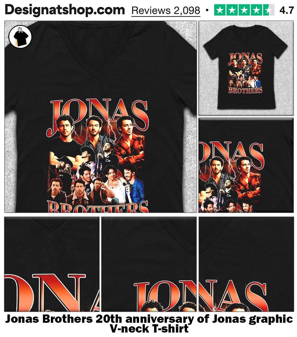 Jonas Brothers 20th anniversary of Jonas graphic shirt