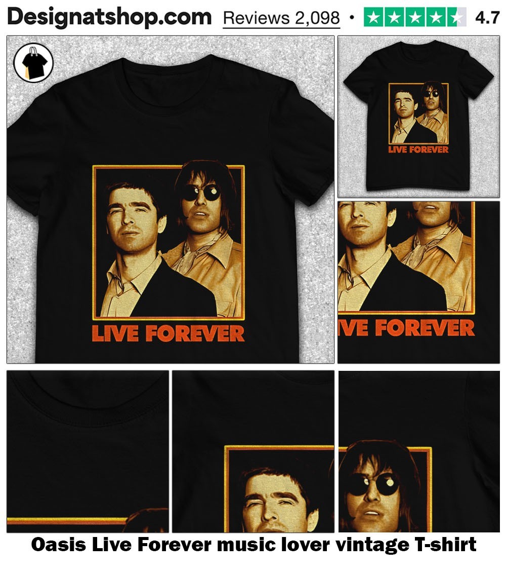 oasis Live Forever Tシャツ XL Global Merchandising Oasis Live Forever T-Shirt Black
