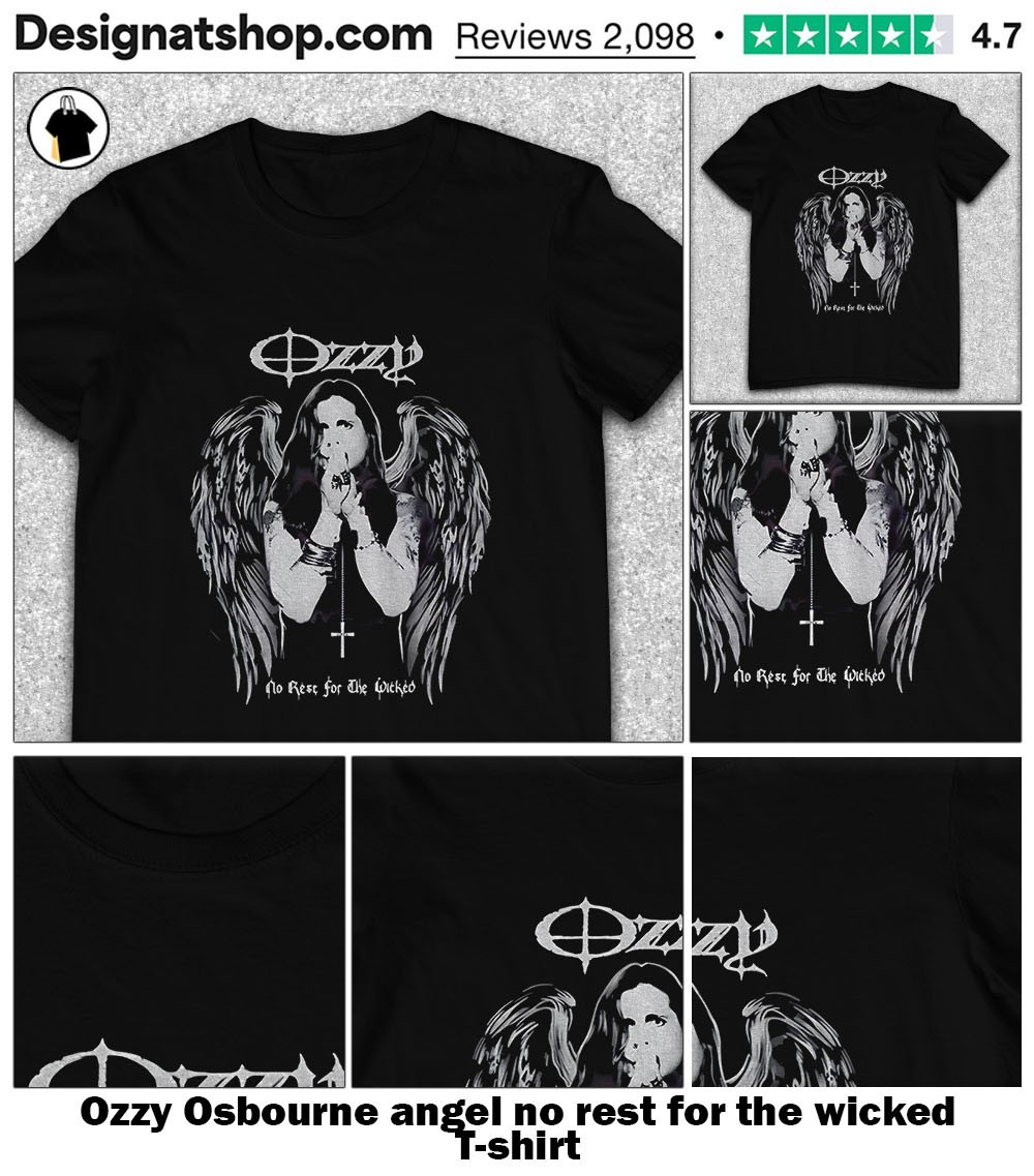 トップス OZZ ANGELO Ozzy Osbourne angel no rest for the wicked shirt, hoodie