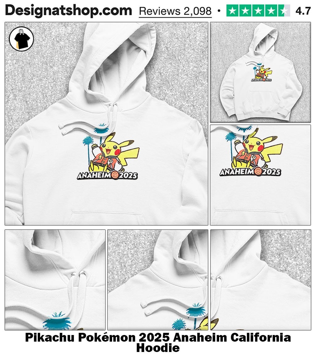 WCS 2025 anaheim youth XL ピカチュウデザイン パーカー Pikachu Pokémon 2025 Anaheim California shirt, hoodie