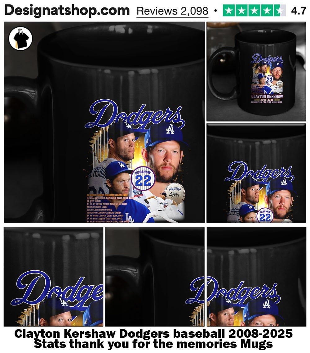 Clayton Kershaw Dodgers baseball 2008-2025 Stats thank you