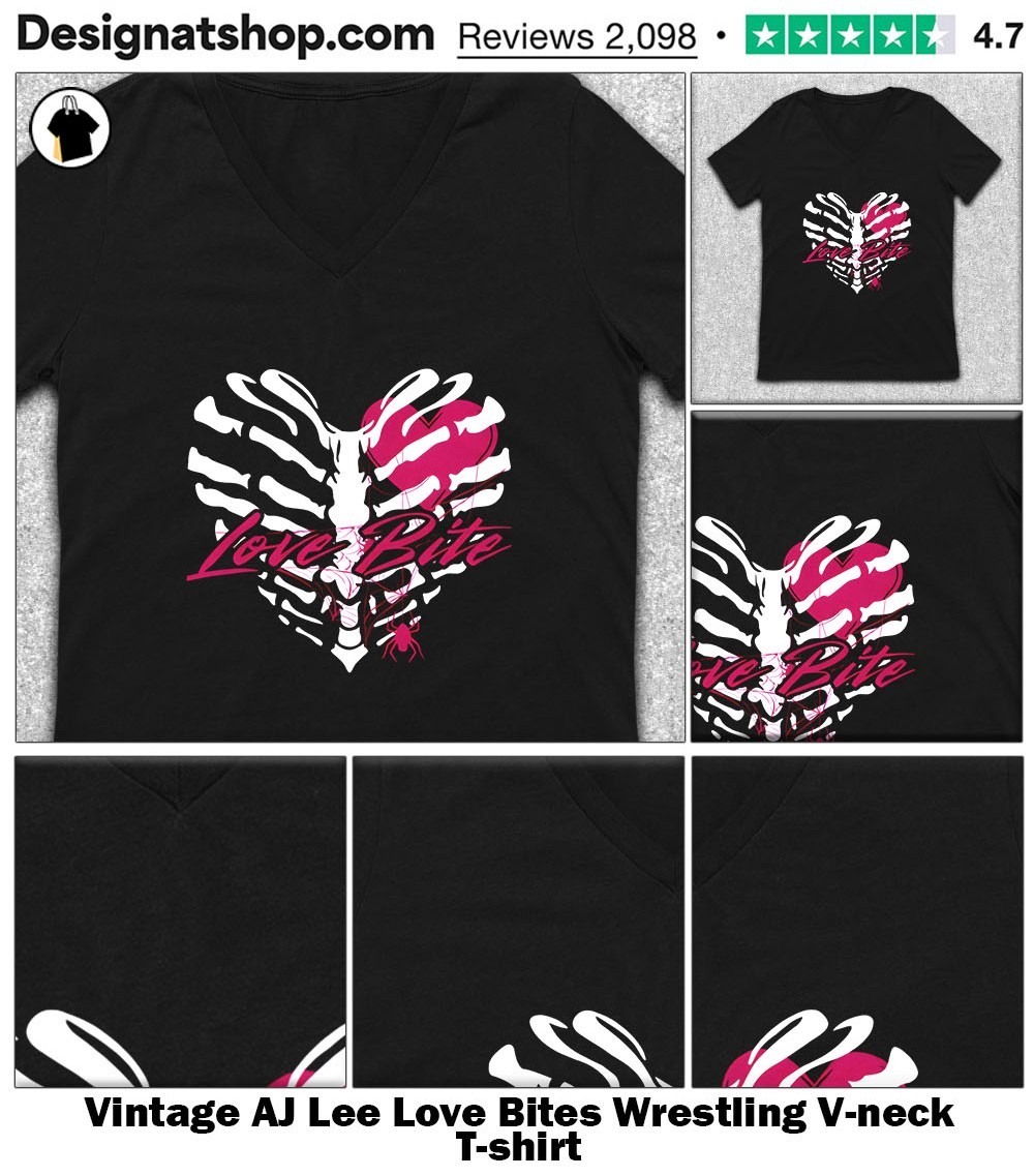 Vintage AJ Lee Love Bites Wrestling shirt, hoodie, sweater, long sleeve and  tank top, image size:1000x1137
