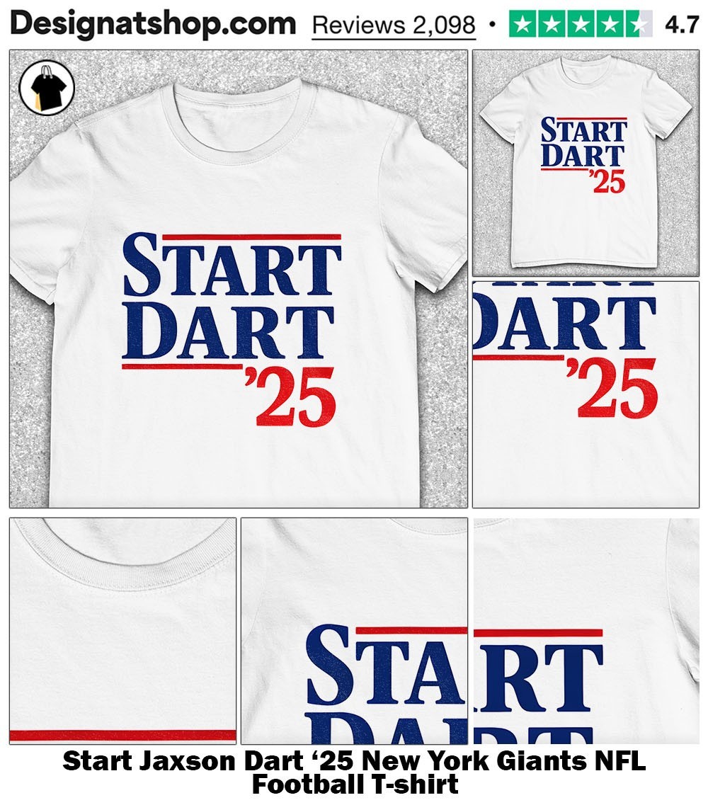 Start Jaxson Dart '25 New York Giants NFL Football shirt
